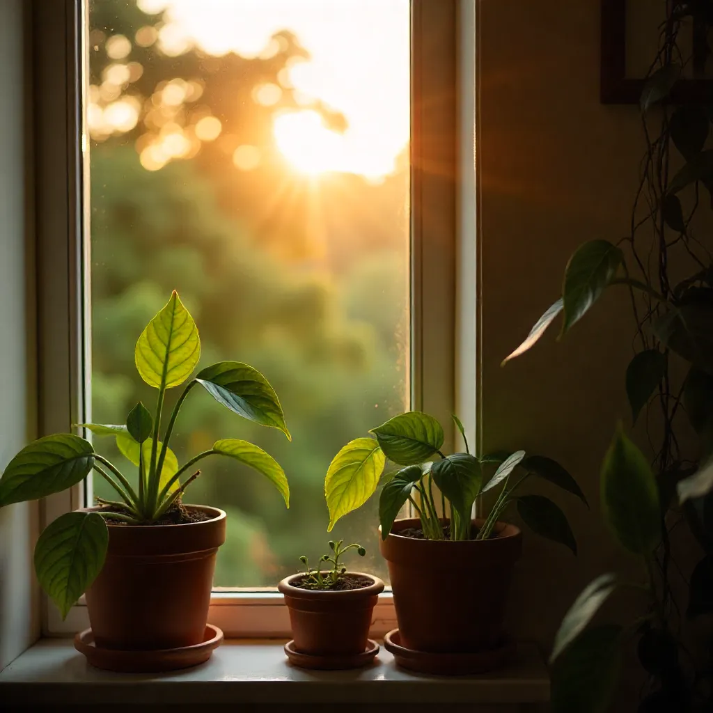 ZZ plant with glossy green leaves